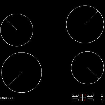 Samsung C61R2AEE Ceramic Hob, Black Samsung C61R2AEE Ceramic Hob, Black